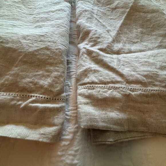 Pair Pottery Barn Flax Linen Euro Shams - Picture 8 of 8